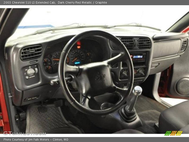 Dark Cherry Red Metallic / Graphite 2003 Chevrolet S10 LS Extended Cab