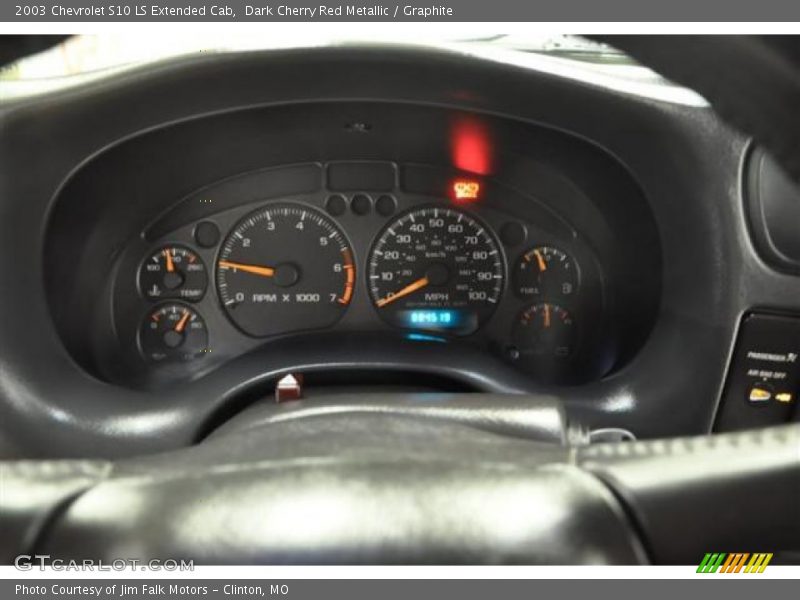 Dark Cherry Red Metallic / Graphite 2003 Chevrolet S10 LS Extended Cab