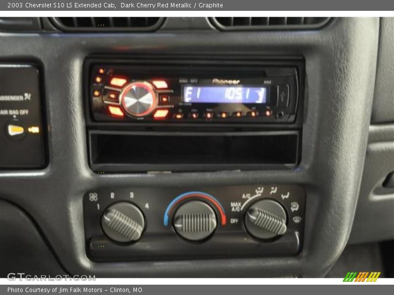 Dark Cherry Red Metallic / Graphite 2003 Chevrolet S10 LS Extended Cab