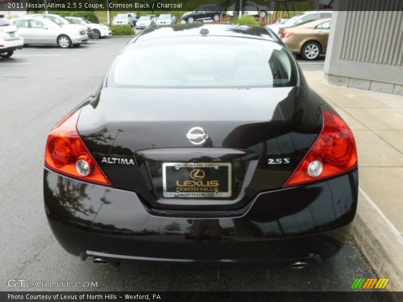 Crimson Black / Charcoal 2011 Nissan Altima 2.5 S Coupe