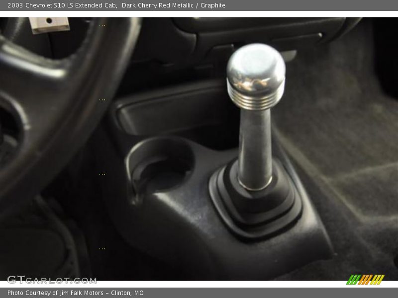 Dark Cherry Red Metallic / Graphite 2003 Chevrolet S10 LS Extended Cab