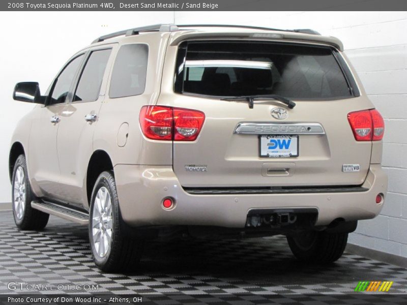 Desert Sand Metallic / Sand Beige 2008 Toyota Sequoia Platinum 4WD