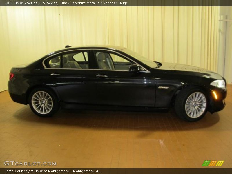 Black Sapphire Metallic / Venetian Beige 2012 BMW 5 Series 535i Sedan