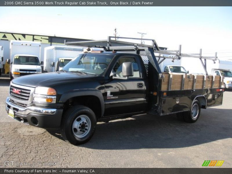 Onyx Black / Dark Pewter 2006 GMC Sierra 3500 Work Truck Regular Cab Stake Truck