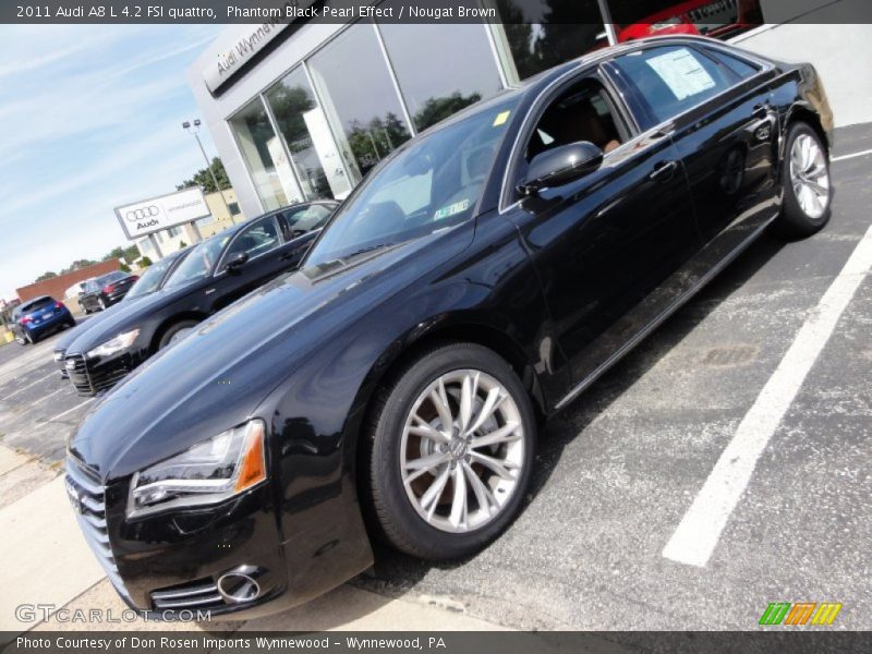 Phantom Black Pearl Effect / Nougat Brown 2011 Audi A8 L 4.2 FSI quattro