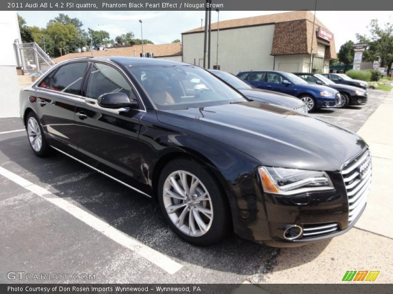 Phantom Black Pearl Effect / Nougat Brown 2011 Audi A8 L 4.2 FSI quattro