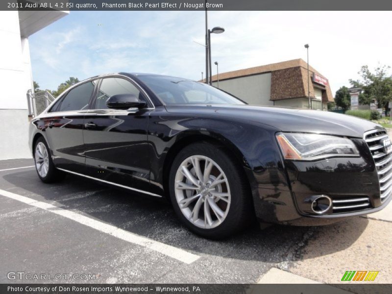 Phantom Black Pearl Effect / Nougat Brown 2011 Audi A8 L 4.2 FSI quattro