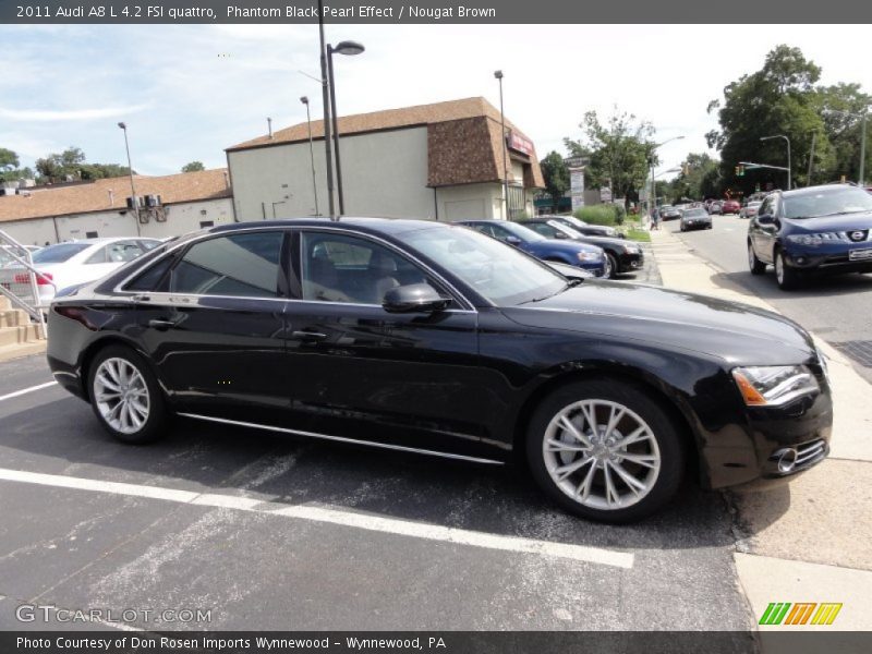 Phantom Black Pearl Effect / Nougat Brown 2011 Audi A8 L 4.2 FSI quattro