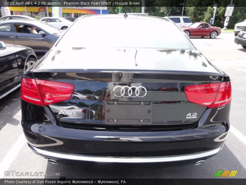 Phantom Black Pearl Effect / Nougat Brown 2011 Audi A8 L 4.2 FSI quattro