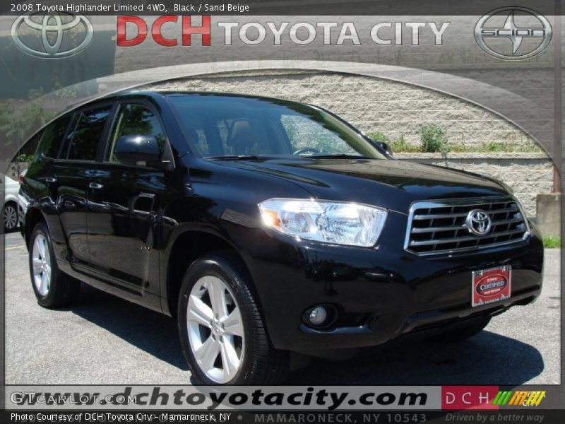 Black / Sand Beige 2008 Toyota Highlander Limited 4WD