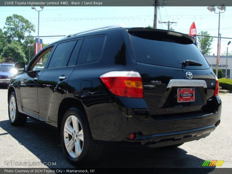Black / Sand Beige 2008 Toyota Highlander Limited 4WD