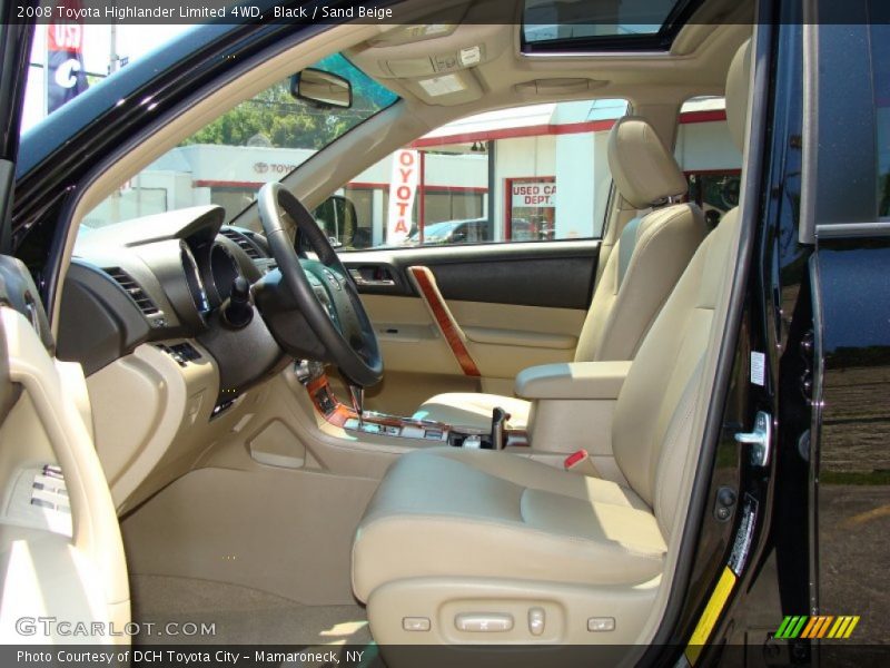 Black / Sand Beige 2008 Toyota Highlander Limited 4WD
