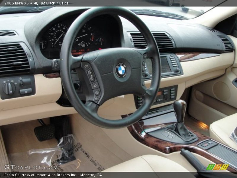 Jet Black / Beige 2006 BMW X5 4.4i