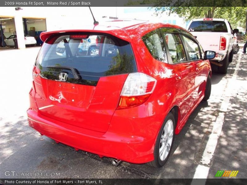 Milano Red / Sport Black 2009 Honda Fit Sport