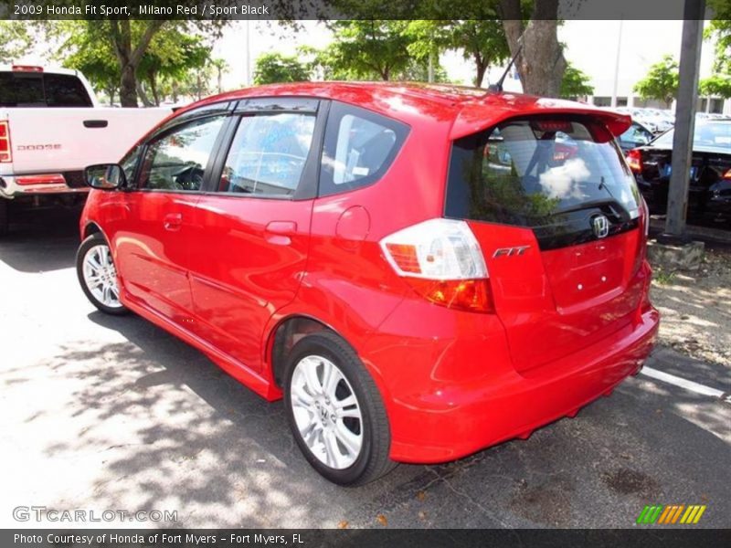 Milano Red / Sport Black 2009 Honda Fit Sport
