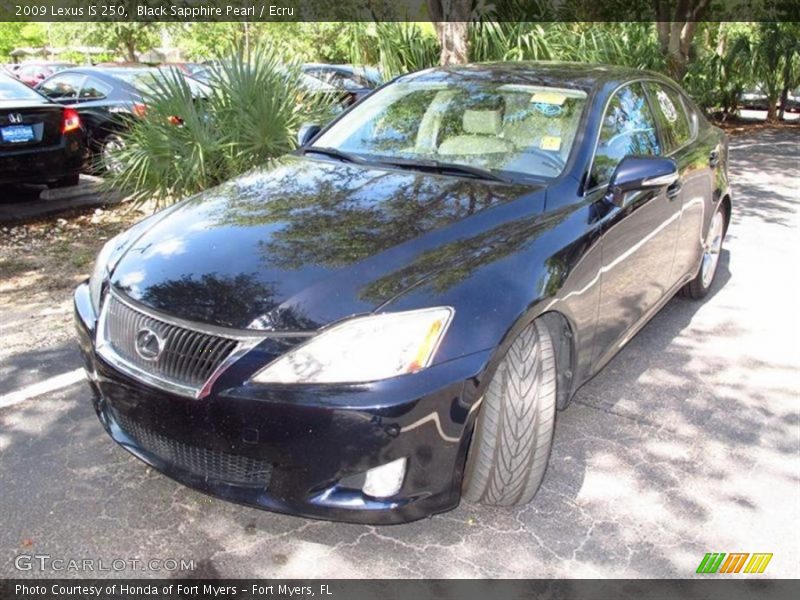 Black Sapphire Pearl / Ecru 2009 Lexus IS 250