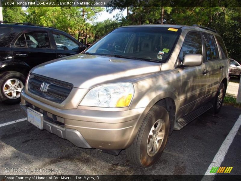 Sandstone Metallic / Saddle 2004 Honda Pilot EX-L 4WD