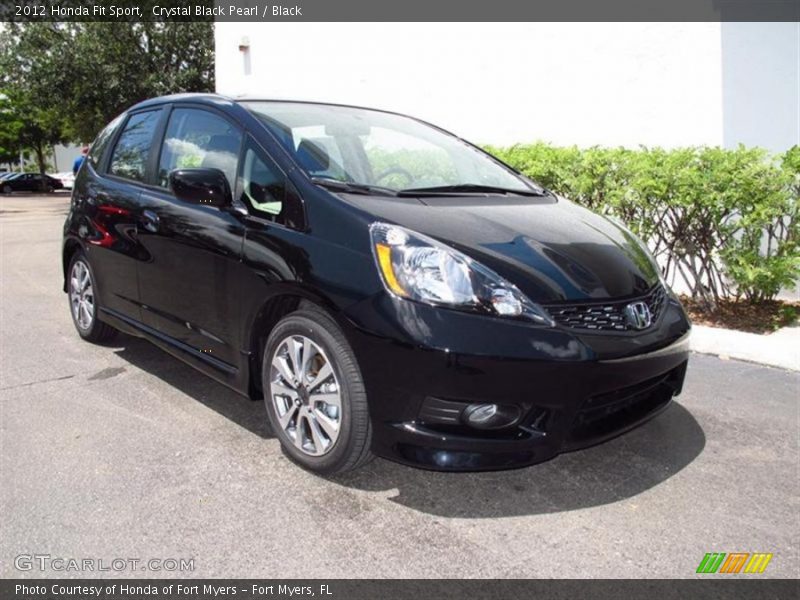 Crystal Black Pearl / Black 2012 Honda Fit Sport