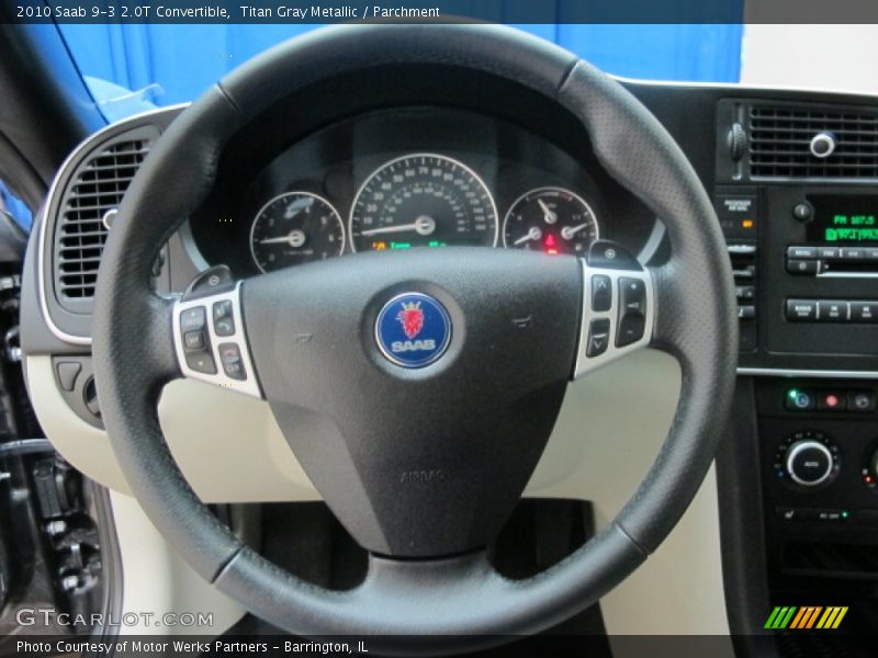 Titan Gray Metallic / Parchment 2010 Saab 9-3 2.0T Convertible