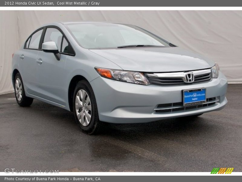 Cool Mist Metallic / Gray 2012 Honda Civic LX Sedan