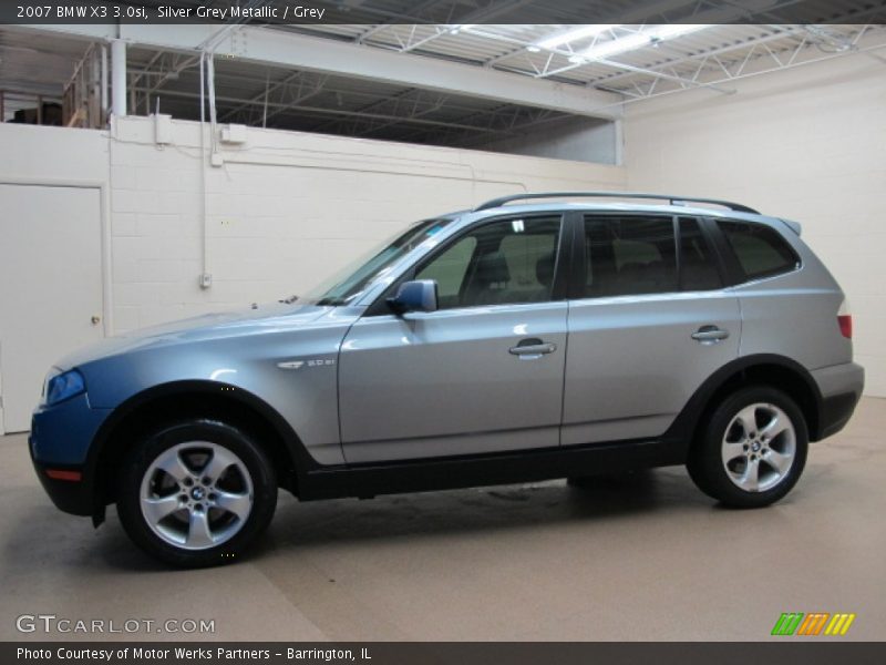 Silver Grey Metallic / Grey 2007 BMW X3 3.0si