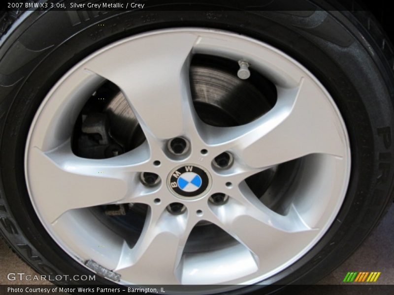 Silver Grey Metallic / Grey 2007 BMW X3 3.0si