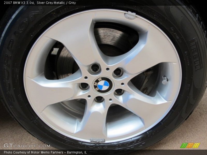 Silver Grey Metallic / Grey 2007 BMW X3 3.0si