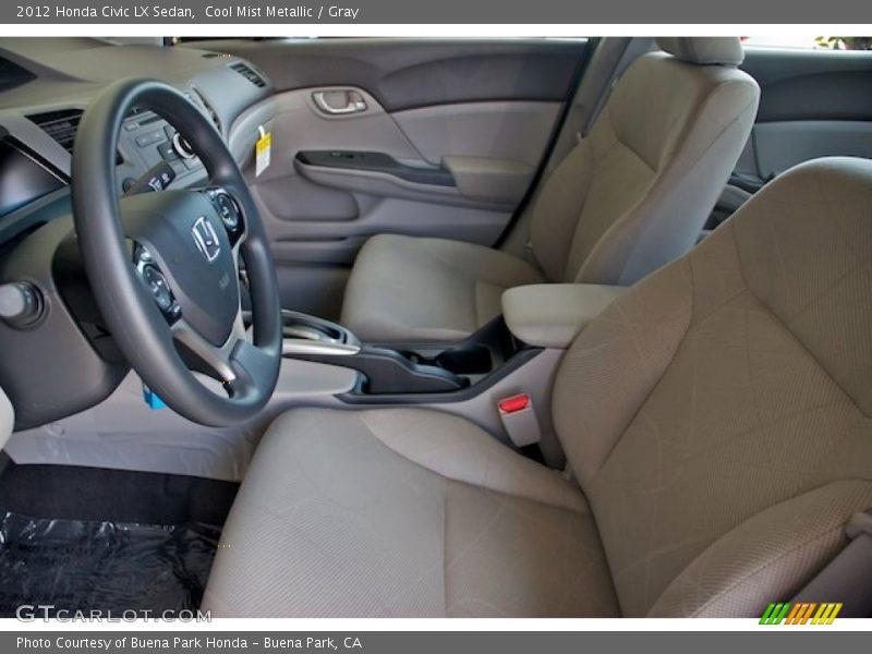 Cool Mist Metallic / Gray 2012 Honda Civic LX Sedan