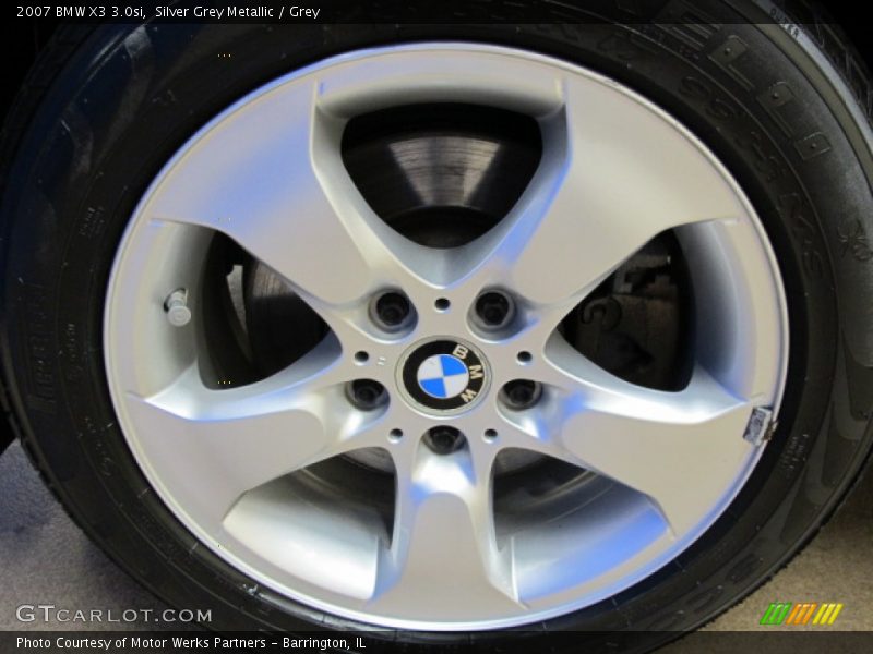 Silver Grey Metallic / Grey 2007 BMW X3 3.0si