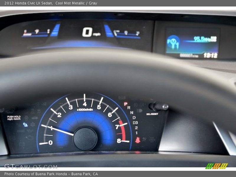 Cool Mist Metallic / Gray 2012 Honda Civic LX Sedan