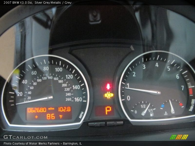 Silver Grey Metallic / Grey 2007 BMW X3 3.0si