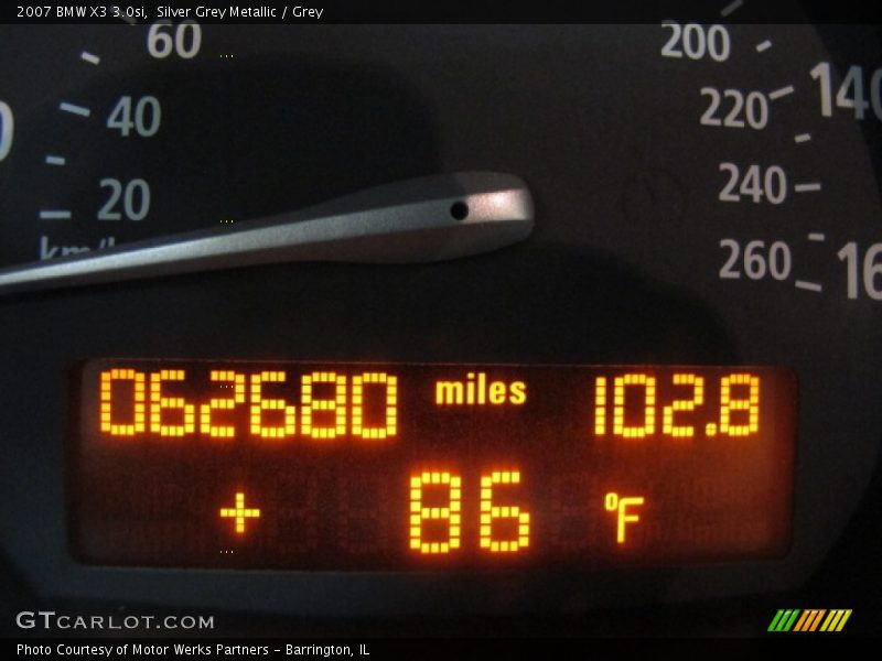 Silver Grey Metallic / Grey 2007 BMW X3 3.0si