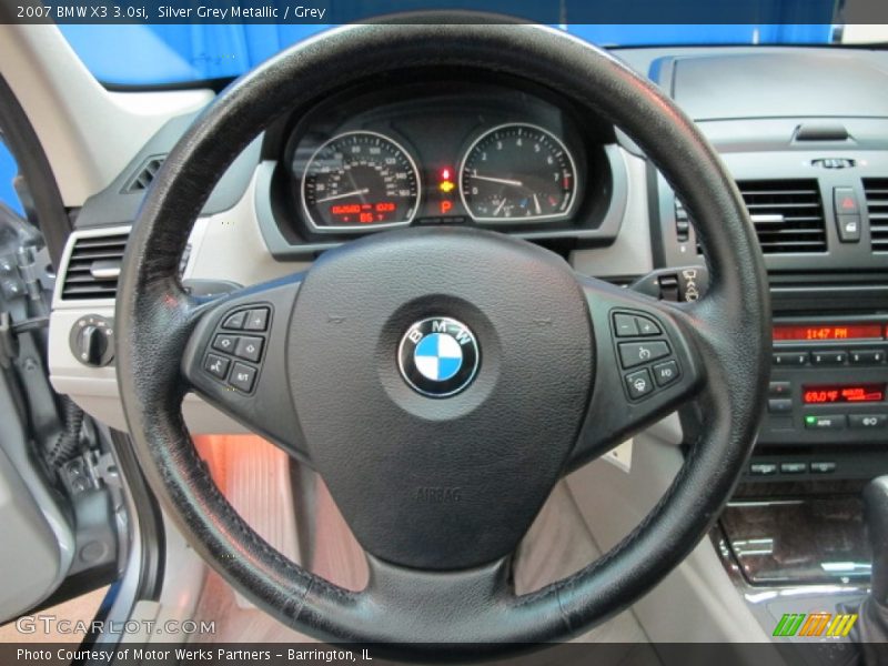 Silver Grey Metallic / Grey 2007 BMW X3 3.0si