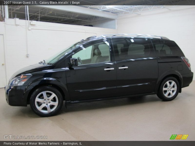 Galaxy Black Metallic / Beige 2007 Nissan Quest 3.5
