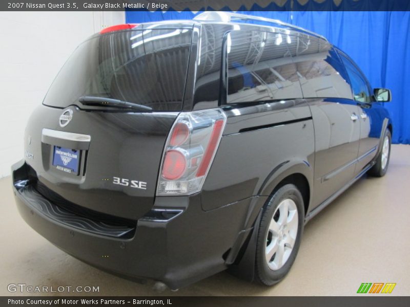 Galaxy Black Metallic / Beige 2007 Nissan Quest 3.5
