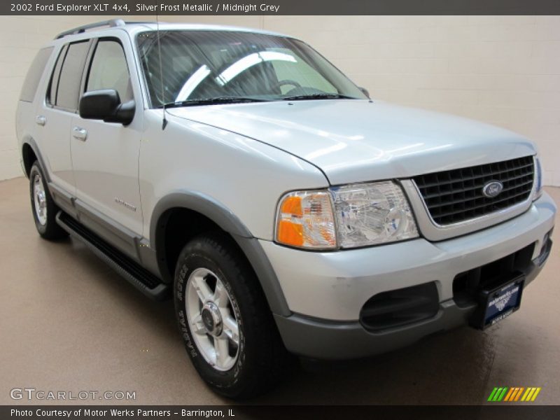 Silver Frost Metallic / Midnight Grey 2002 Ford Explorer XLT 4x4