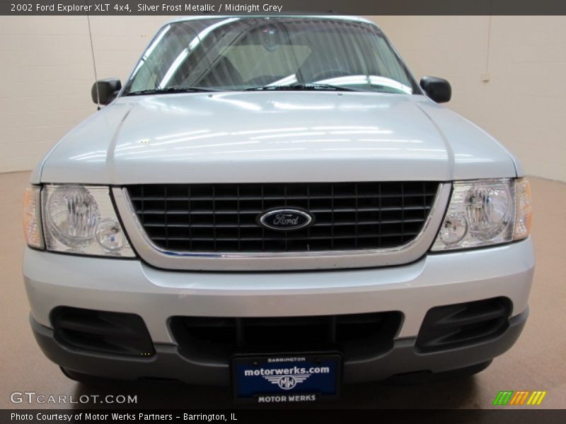 Silver Frost Metallic / Midnight Grey 2002 Ford Explorer XLT 4x4