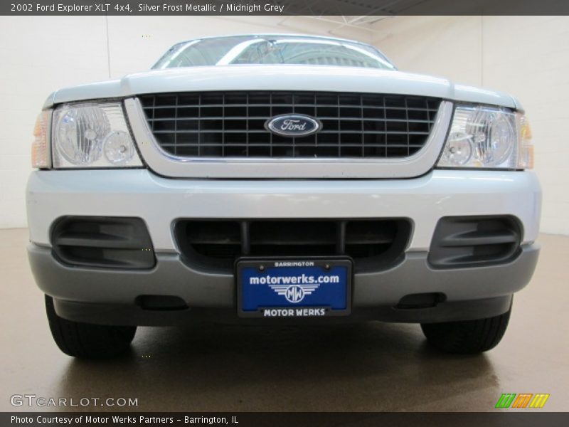 Silver Frost Metallic / Midnight Grey 2002 Ford Explorer XLT 4x4