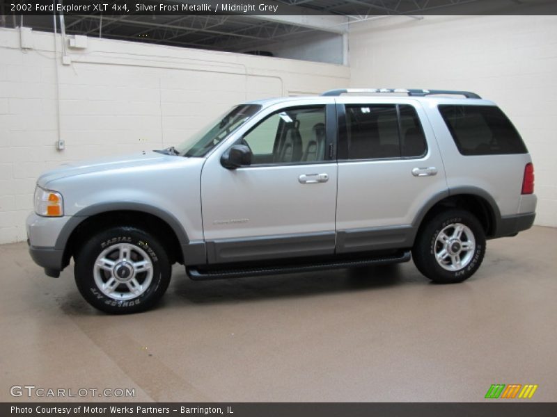 Silver Frost Metallic / Midnight Grey 2002 Ford Explorer XLT 4x4