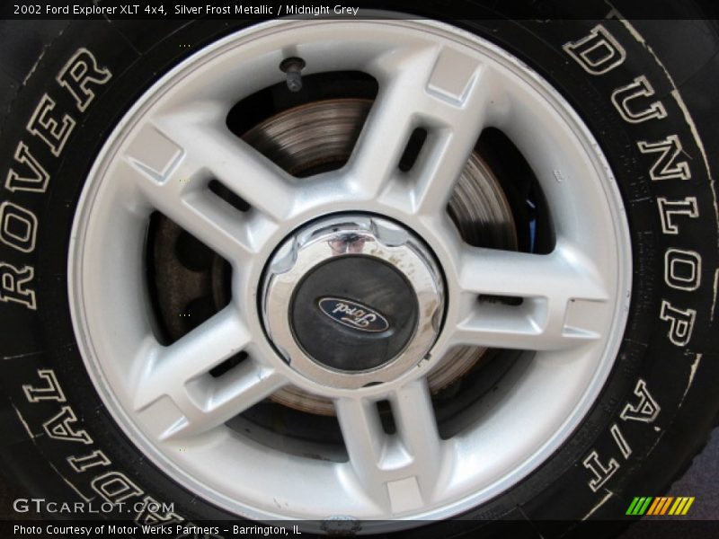 Silver Frost Metallic / Midnight Grey 2002 Ford Explorer XLT 4x4