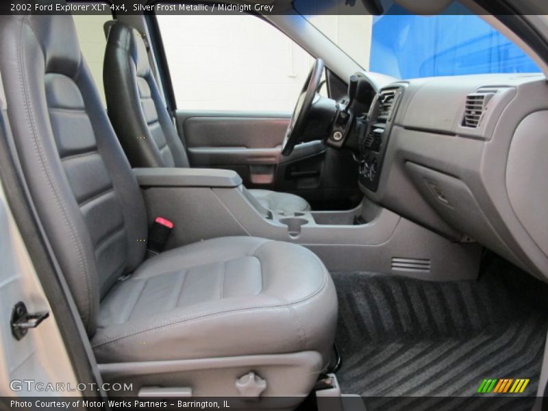 Silver Frost Metallic / Midnight Grey 2002 Ford Explorer XLT 4x4
