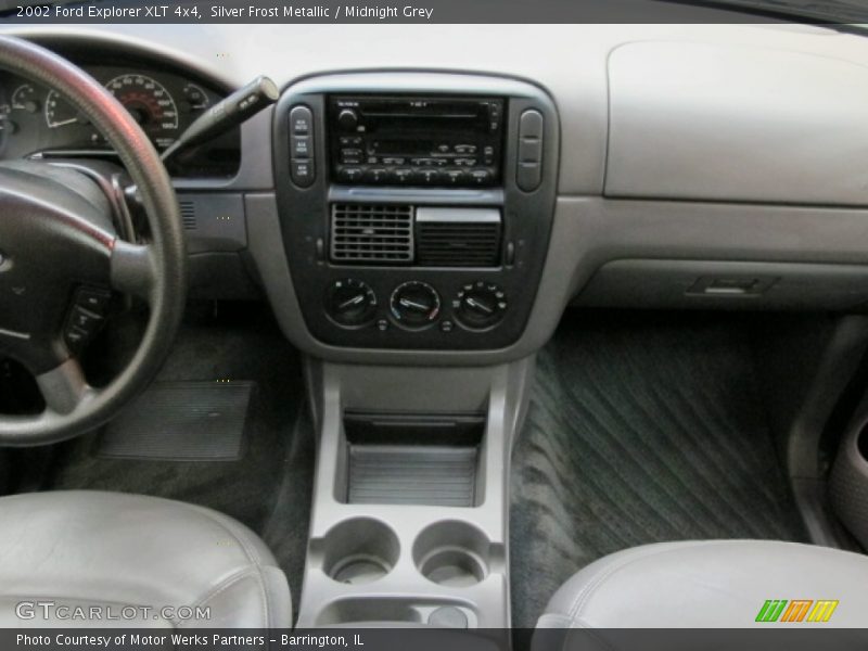 Silver Frost Metallic / Midnight Grey 2002 Ford Explorer XLT 4x4