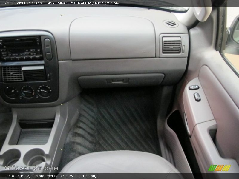 Silver Frost Metallic / Midnight Grey 2002 Ford Explorer XLT 4x4