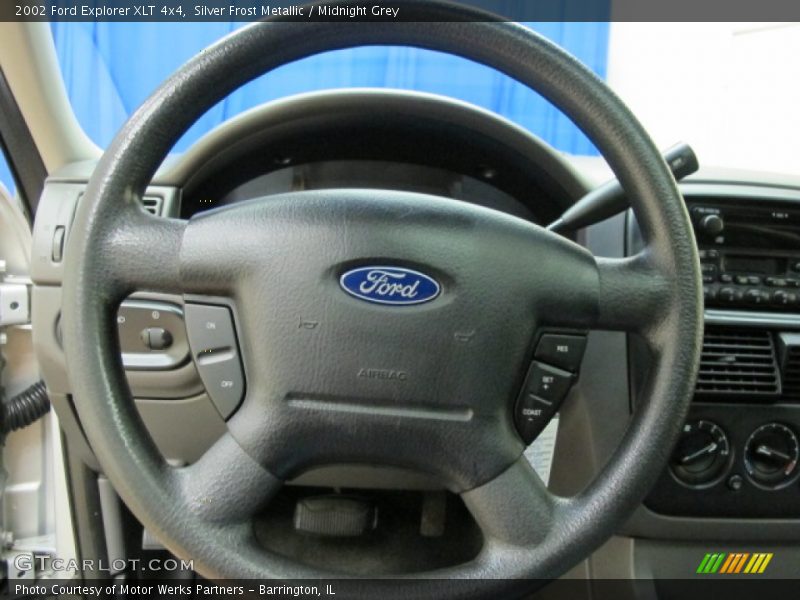 Silver Frost Metallic / Midnight Grey 2002 Ford Explorer XLT 4x4