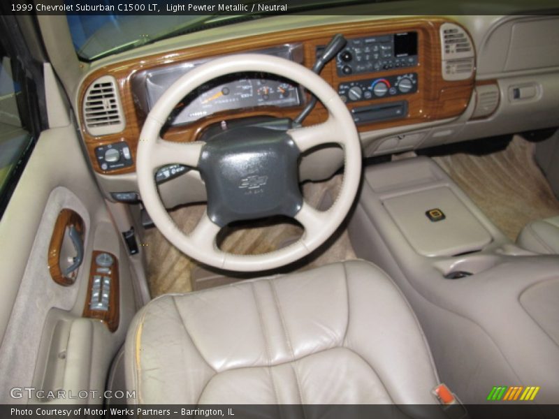 Light Pewter Metallic / Neutral 1999 Chevrolet Suburban C1500 LT
