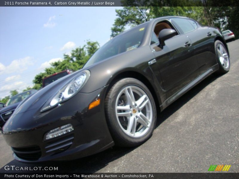 Carbon Grey Metallic / Luxor Beige 2011 Porsche Panamera 4