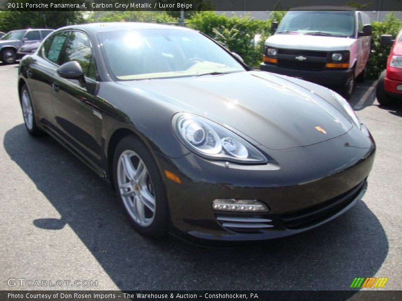 Carbon Grey Metallic / Luxor Beige 2011 Porsche Panamera 4