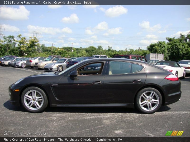 Carbon Grey Metallic / Luxor Beige 2011 Porsche Panamera 4