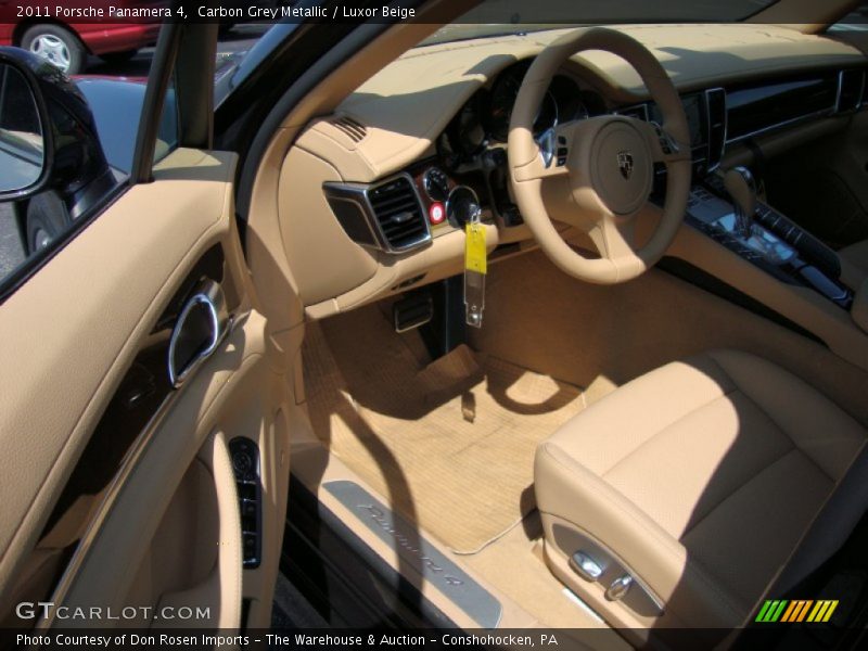 Carbon Grey Metallic / Luxor Beige 2011 Porsche Panamera 4
