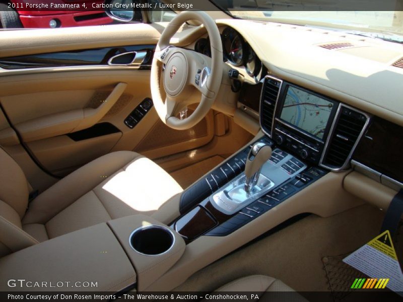 Carbon Grey Metallic / Luxor Beige 2011 Porsche Panamera 4